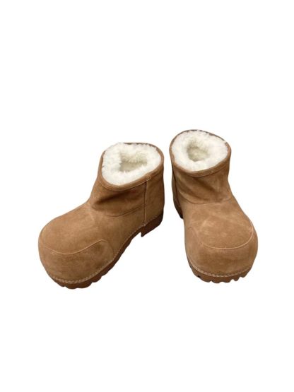 REPLICA BALENCIAGA WOMEN'S ALASKA FUR BOOTIE IN BROWN #3788 - Image 6