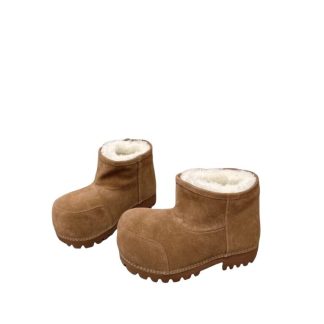 REPLICA BALENCIAGA WOMEN'S ALASKA FUR BOOTIE IN BROWN #3788