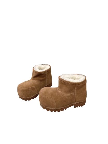 REPLICA BALENCIAGA WOMEN'S ALASKA FUR BOOTIE IN BROWN #3788