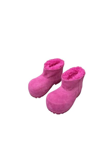 REPLICA BALENCIAGA WOMEN'S ALASKA FUR BOOTIE IN PINK #3791 - Image 2