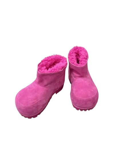 REPLICA BALENCIAGA WOMEN'S ALASKA FUR BOOTIE IN PINK #3791