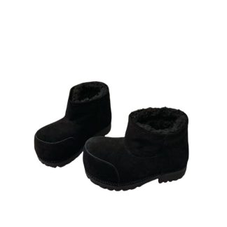 REPLICA BALENCIAGA WOMEN'S ALASKA FUR BOOTIE IN BLACK #3789