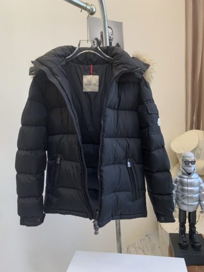 REPLICA MONCLER MEN'S MAYAF SHORT DOWN JACKET BLACK #3760 - Image 4