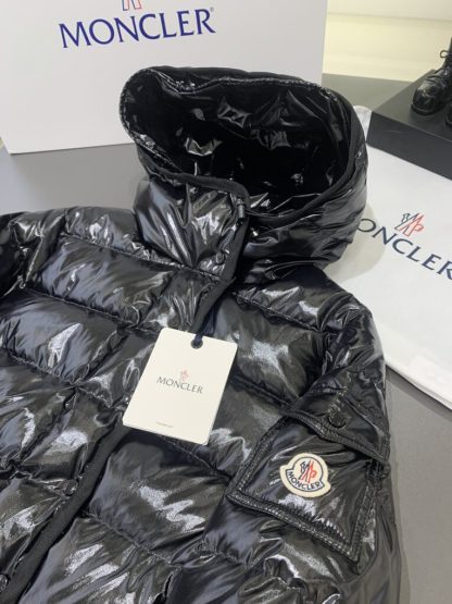 REPLICA MONCLER WOMEN'S BARANTE HOODED SHORT DOWN JACKET BLACK #3876 - Image 6
