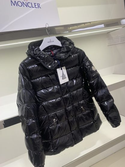 REPLICA MONCLER WOMEN'S BARANTE HOODED SHORT DOWN JACKET BLACK #3876 - Image 9