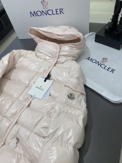 REPLICA MONCLER WOMEN'S BARANTE HOODED SHORT DOWN JACKET PINK #3877 - Image 5