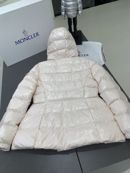 REPLICA MONCLER WOMEN'S BARANTE HOODED SHORT DOWN JACKET PINK #3877 - Image 9