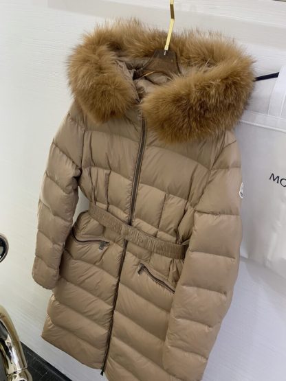  Moncler Women's Boedic Long Down Jacket Camel Beige #3755 - Image 11