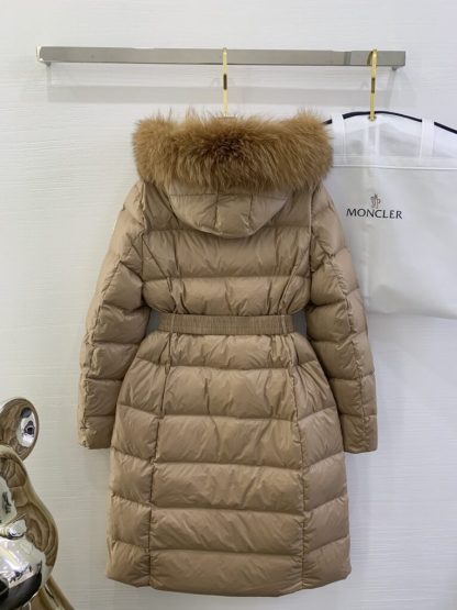  Moncler Women's Boedic Long Down Jacket Camel Beige #3755 - Image 15