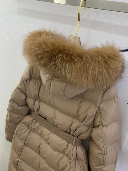  Moncler Women's Boedic Long Down Jacket Camel Beige #3755 - Image 14
