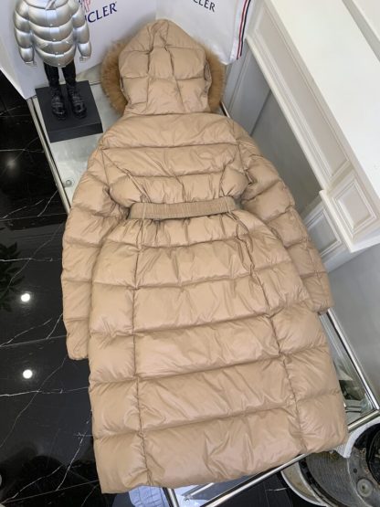  Moncler Women's Boedic Long Down Jacket Camel Beige #3755 - Image 2