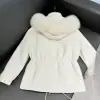  Loro Piana Icery Short Fox Fur Trim Jacket Coat For Women #3917 - Image 8