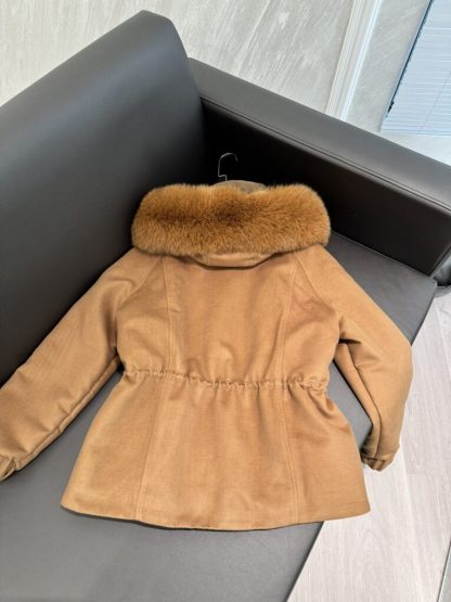 Loro Piana Icery Short Fox Fur Trim Jacket Coat For Women #3915 - Image 5