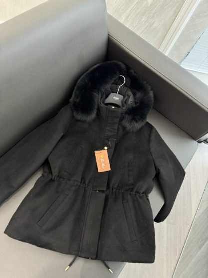  Loro Piana Icery Short Fox Fur Trim Jacket Coat For Women #3916 - Image 3