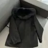  Loro Piana Icery Short Fox Fur Trim Jacket Coat For Women #3916 - Image 2