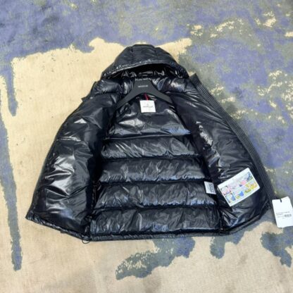 REPLICA MONCLER MAIRE HOODED SHORT DOWN JACKET FOR WOMEN BLACK #3821 - Image 3