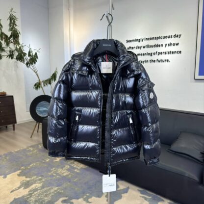 REPLICA MONCLER MAIRE HOODED SHORT DOWN JACKET FOR WOMEN BLACK #3821 - Image 2