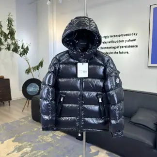 REPLICA MONCLER MAIRE HOODED SHORT DOWN JACKET FOR WOMEN BLACK #3821
