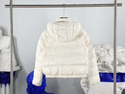 REPLICA MONCLER ANDRO HOODED SHORT DOWN JACKET WHITE #3873 - Image 6