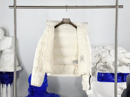 REPLICA MONCLER ANDRO HOODED SHORT DOWN JACKET WHITE #3873 - Image 8