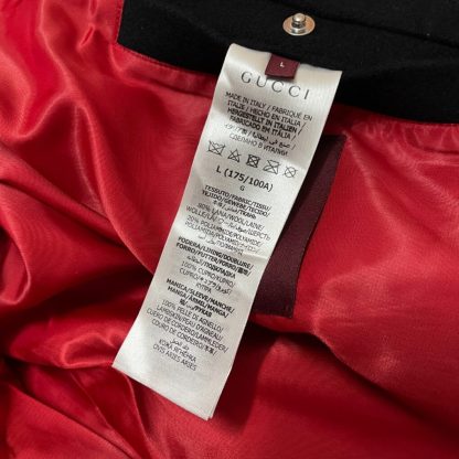 REPLICA GUCCI MEN'S WOOL AND LEATHER VARSITY JACKET REAL LEATHER #3840 - Image 15