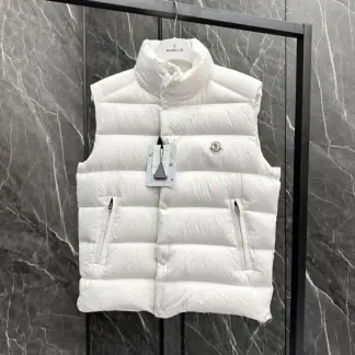 REPLICA MEN'S MONCLER TIBB DOWN GILET VEST WHITE#3776