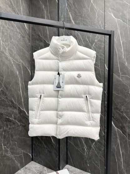 REPLICA MEN'S MONCLER TIBB DOWN GILET VEST WHITE#3776