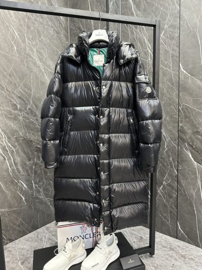  Moncler Women's Hanoverian Long Down Jacket Black#3756 - Image 2