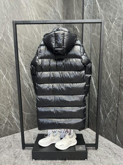  Moncler Women's Hanoverian Long Down Jacket Black#3756 - Image 6