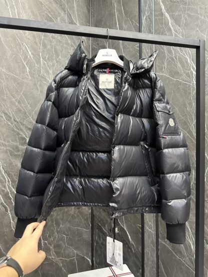 REPLICA MEN'S MONCLER BLACK MALJASSET SHORT DOWN JACKET #3769 - Image 3