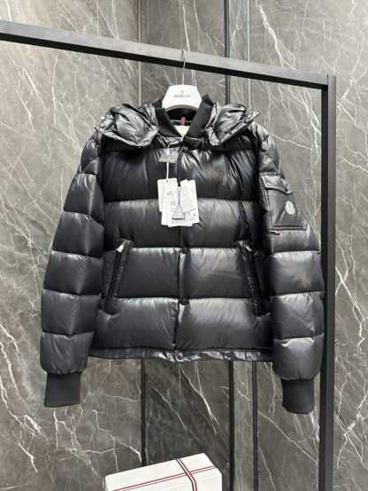 REPLICA MEN'S MONCLER BLACK MALJASSET SHORT DOWN JACKET #3769 - Image 5