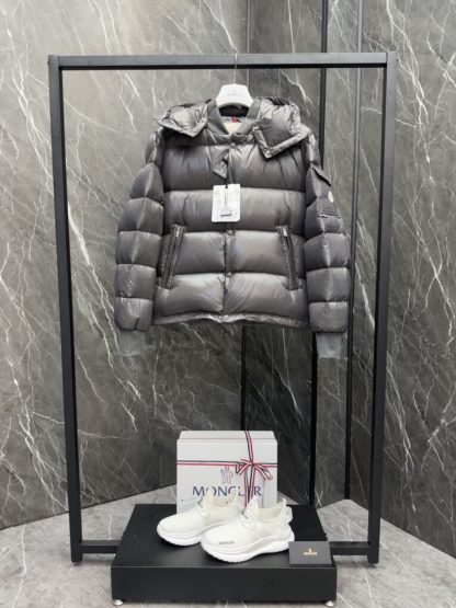 REPLICA MEN'S MONCLER DARK GRAY MALJASSET SHORT DOWN JACKET #3770 - Image 8