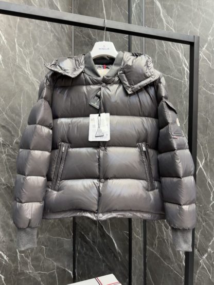 REPLICA MEN'S MONCLER DARK GRAY MALJASSET SHORT DOWN JACKET #3770