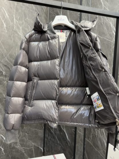 REPLICA MEN'S MONCLER DARK GRAY MALJASSET SHORT DOWN JACKET #3770 - Image 6