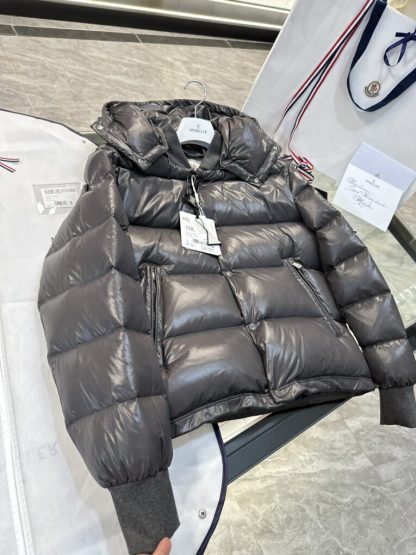 REPLICA MEN'S MONCLER DARK GRAY MALJASSET SHORT DOWN JACKET #3770 - Image 16