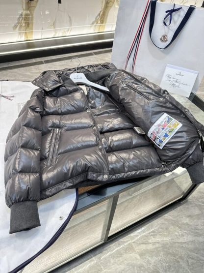 REPLICA MEN'S MONCLER DARK GRAY MALJASSET SHORT DOWN JACKET #3770 - Image 15