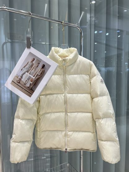 REPLICA MONCLER ABBADIA SHORT DOWN JACKET WOMEN OFF WHITE #3817 - Image 2