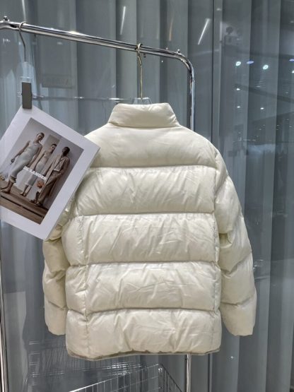 REPLICA MONCLER ABBADIA SHORT DOWN JACKET WOMEN OFF WHITE #3817 - Image 4