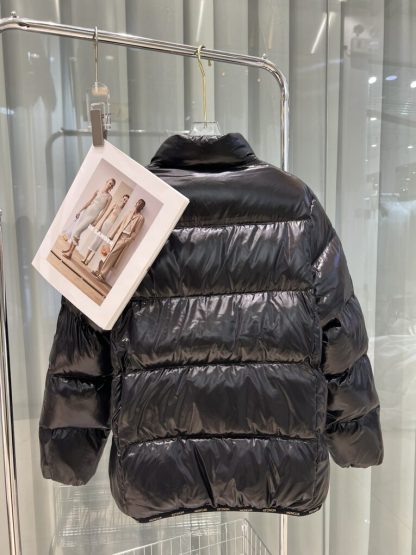 REPLICA MONCLER ABBADIA SHORT DOWN JACKET WOMEN BLACK #3816 - Image 3