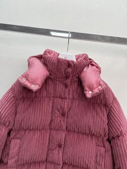  Moncler Daos Chenille Women's Down Jacket Dusty Pink #3752 - Image 12
