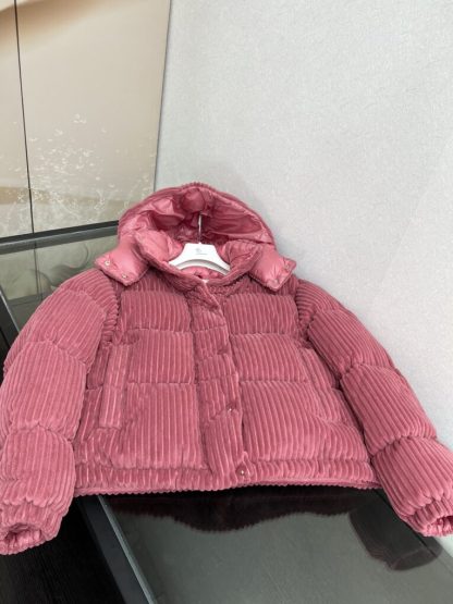  Moncler Daos Chenille Women's Down Jacket Dusty Pink #3752 - Image 2