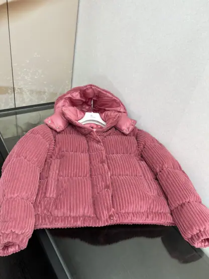  Moncler Daos Chenille Women's Down Jacket Dusty Pink #3752 - Image 2
