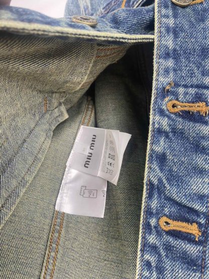  Miu Miu Denim blouson jacket Women 2025 navy blue #3870 - Image 5