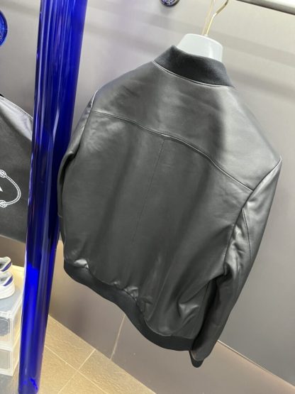  Men's Prada Nappa leather bomber jacket #3757 - Image 13