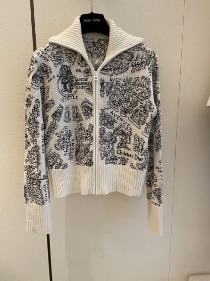  Dior Women's DiorAlps Mock-Neck Cardigan #3863 - Image 4