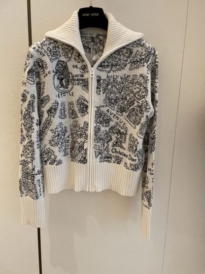  Dior Women's DiorAlps Mock-Neck Cardigan #3863 - Image 10