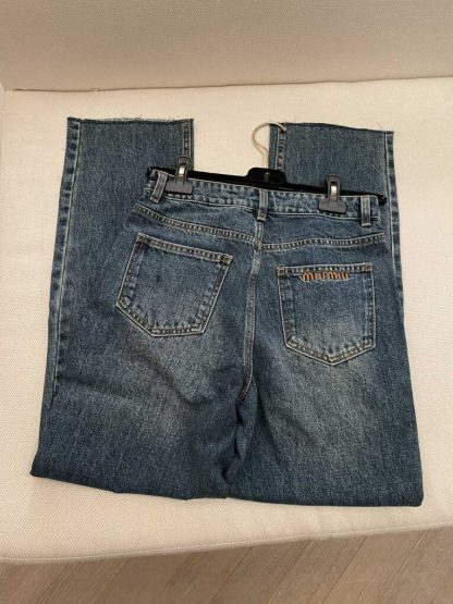  Miu Miu Denim five-pocket jeans Navy Wholesale Quality Denim 1:1 Copy #3878 - Image 8