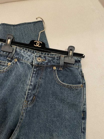  Miu Miu Denim five-pocket jeans Navy Wholesale Quality Denim 1:1 Copy #3878 - Image 10