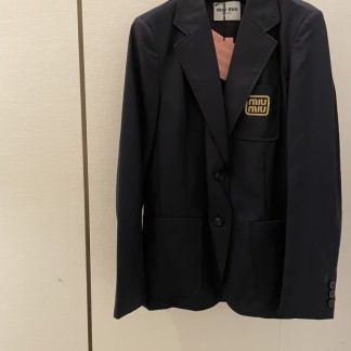 Replica MiuMiu Single-breasted mohair jacket For Women #3869