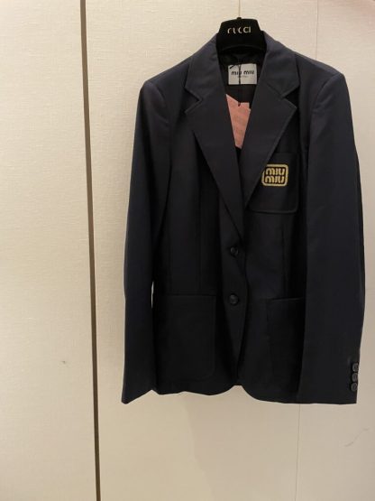 Replica MiuMiu Single-breasted mohair jacket For Women #3869